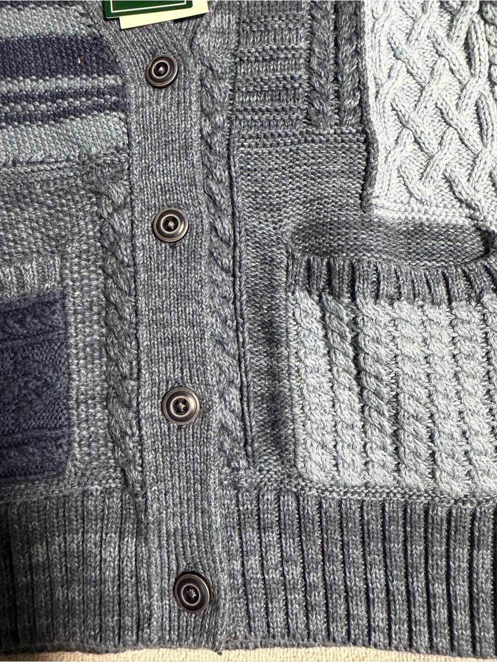 Polo Ralph Lauren Girl’s Cotton Patchwork Cardigan Sweater US Size M 8-10